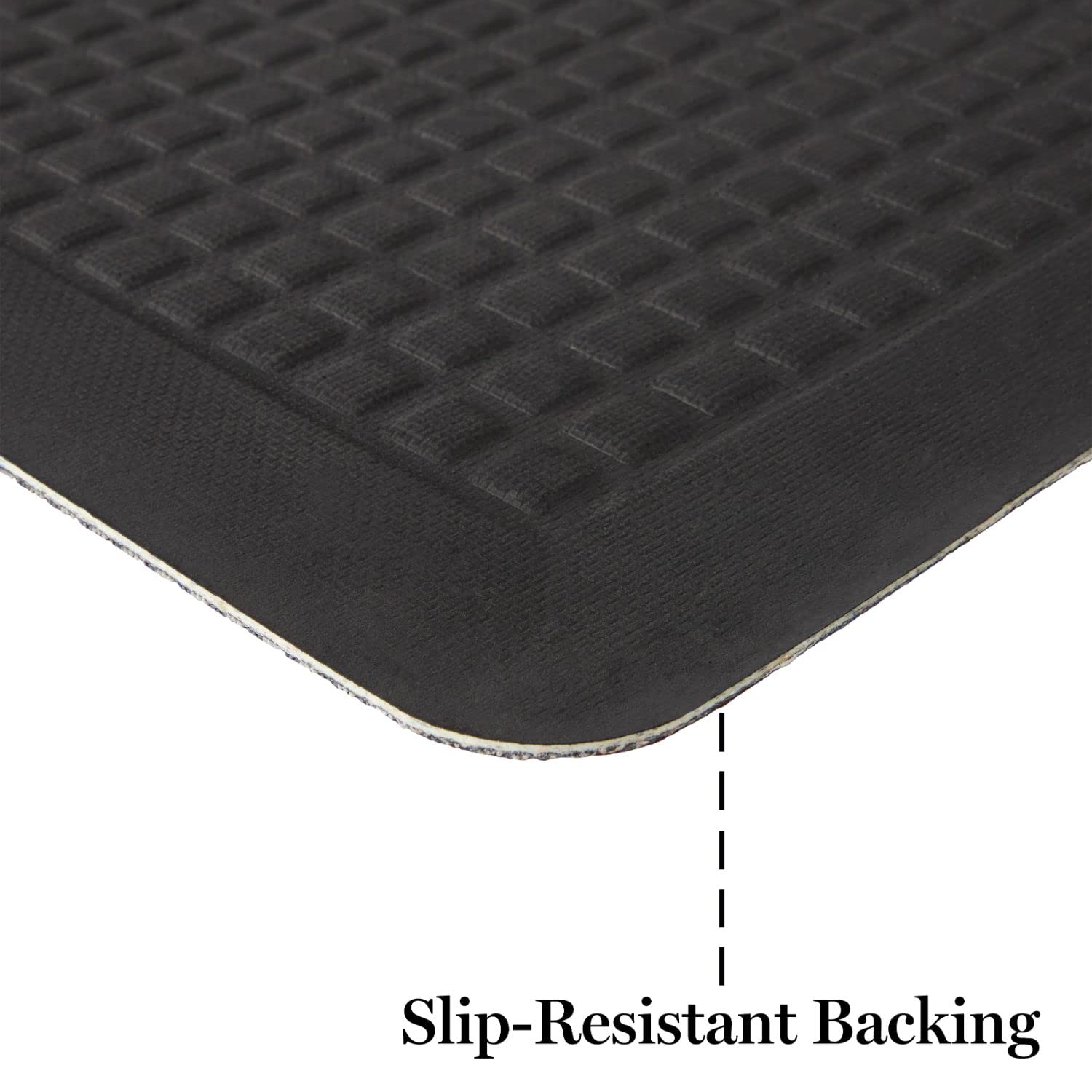 Martha Stewart Mira Modern Heathered Anti-Fatigue Air-Infused Kitchen Mat, Coffee Brown, 19.6