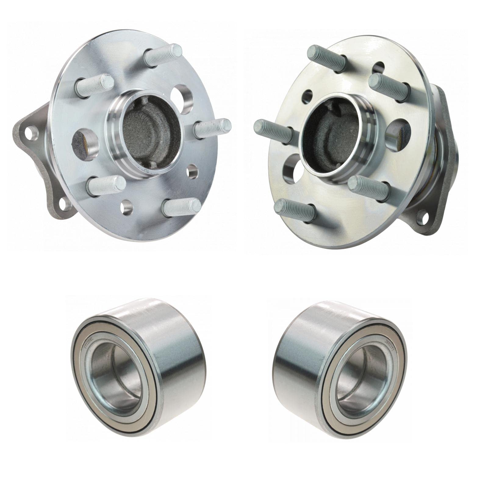 TRQ Wheel Hub Bearings Assembly Set Compatible with