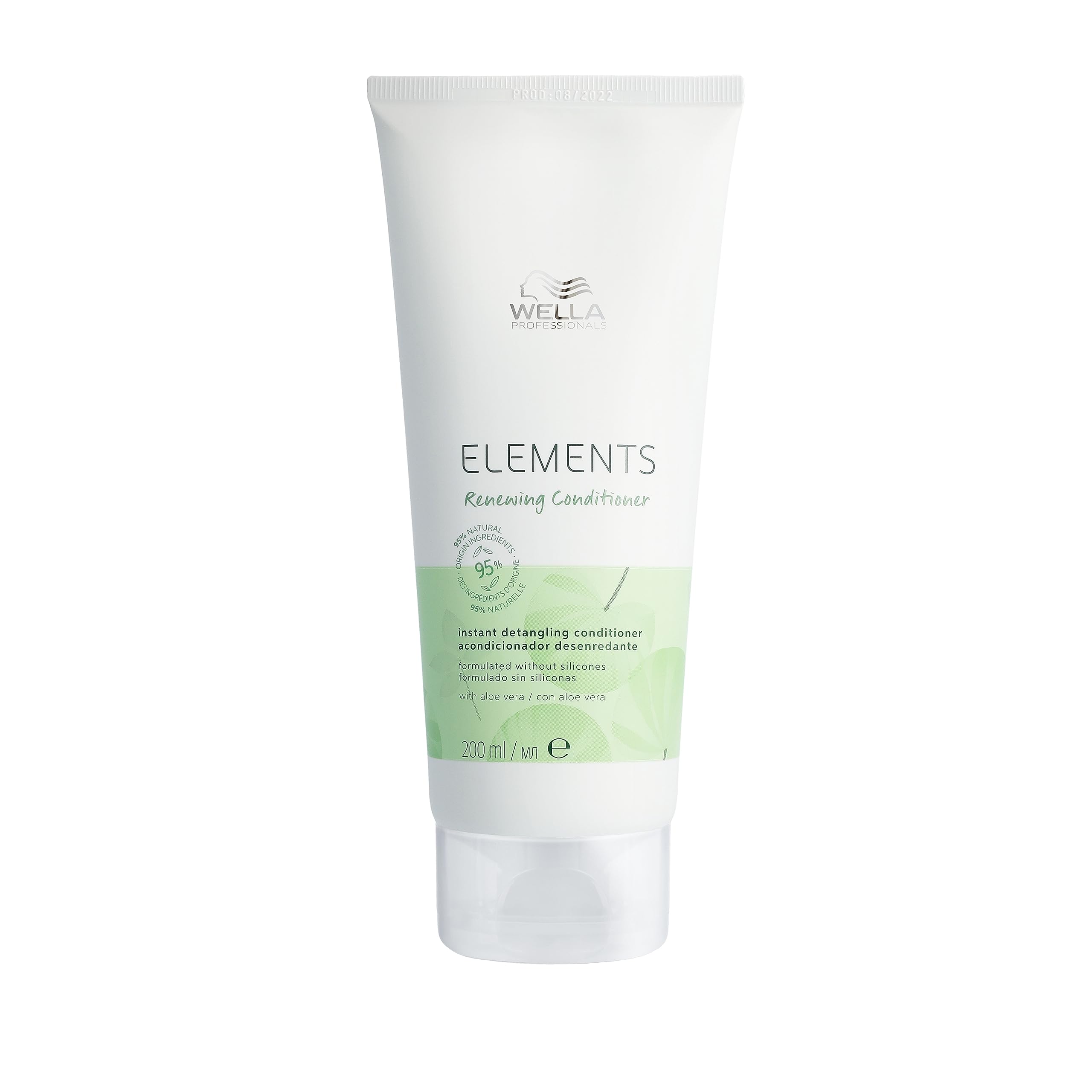 Wella Professionals Elements Renewing Conditioner - Gentle Care Anti-Frizz Detangling Conditioner With Aloe Vera - Protects Against Breakage, Cleanses Hair & Scalp 200ml