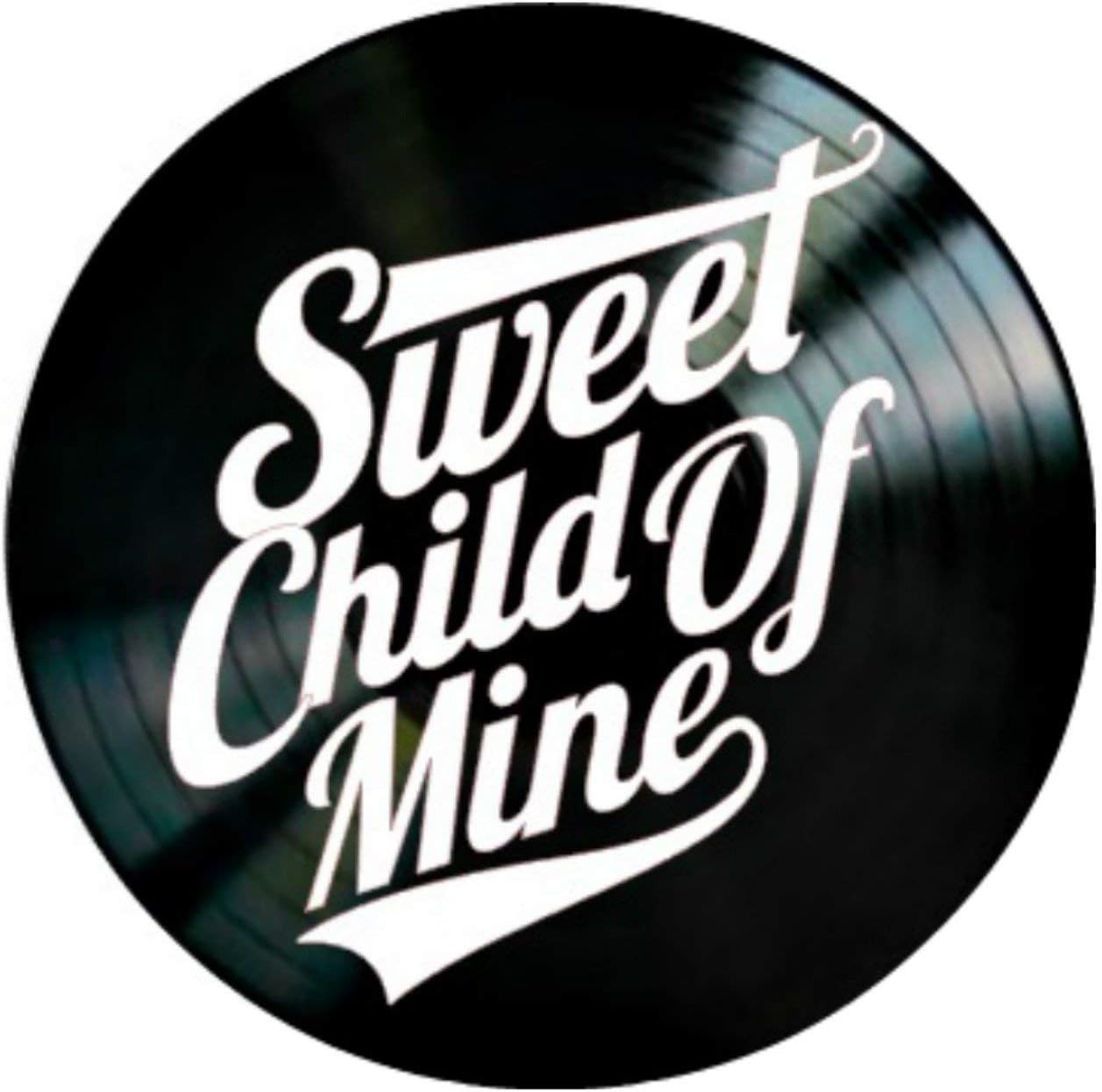 Vinyl Sweet Child Of Mine Song Lyrics By Guns N Roses On A Record Album Wall Art 12 Black Circle First Poster Music Quote Best Present For Christmas Valentine S Day Friend Kids Amazon Ca