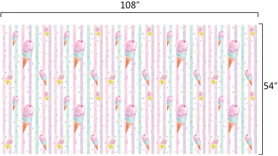 WERNNSAI Ice Cream Party Table Cover - Image 3