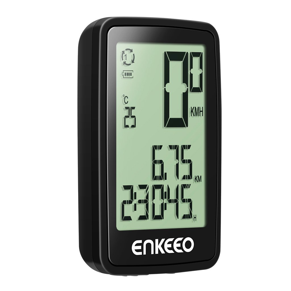 Enkeeo Ciclocomputador Inalámbrico Recargable Ordenador Para Bicicleta Anti Salpicadura con Pantalla LED