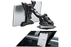 XWXELEC Tablet Holder for Car Windshield/Dashboard/Air Vent Mount, Suciton Cup Tablet Stand, 360° Rotation, for iPad Pro /9.7/11/10.5/Air/Mini 6 5 4, Samsung Galaxy Tab, 6"-10.5" Tab Tablets