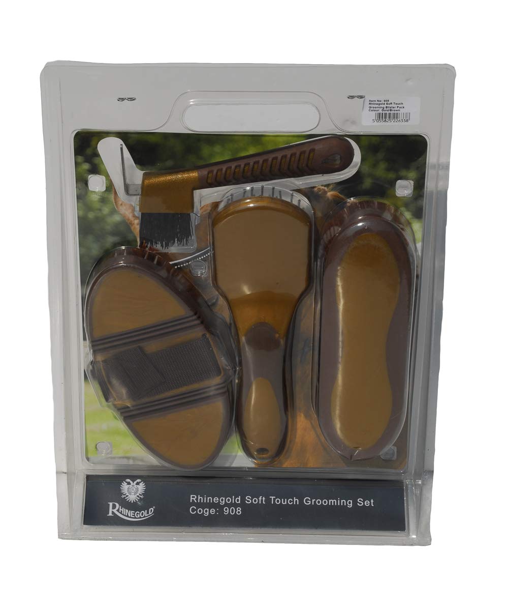 Rhinegold Soft Touch Grooming Blister Pack - Gold/Brown