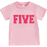 BULINGNA Kids Toddler Baby Girl Birthday T-Shirt Summer Short Sleeve Numbers Embroidery Tee Tops Birthday Outfit Gift 1-6T