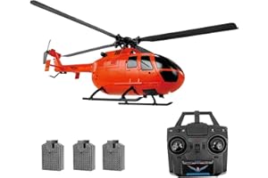 Sunydog RC Helicopter RC Drone, Single Propeller Without Ailerons, 6 Axis Gyro Stabilization RC Airplane, Altitude Hold, RC Plane for Boys Girls Adults (Orange 3 Battery)