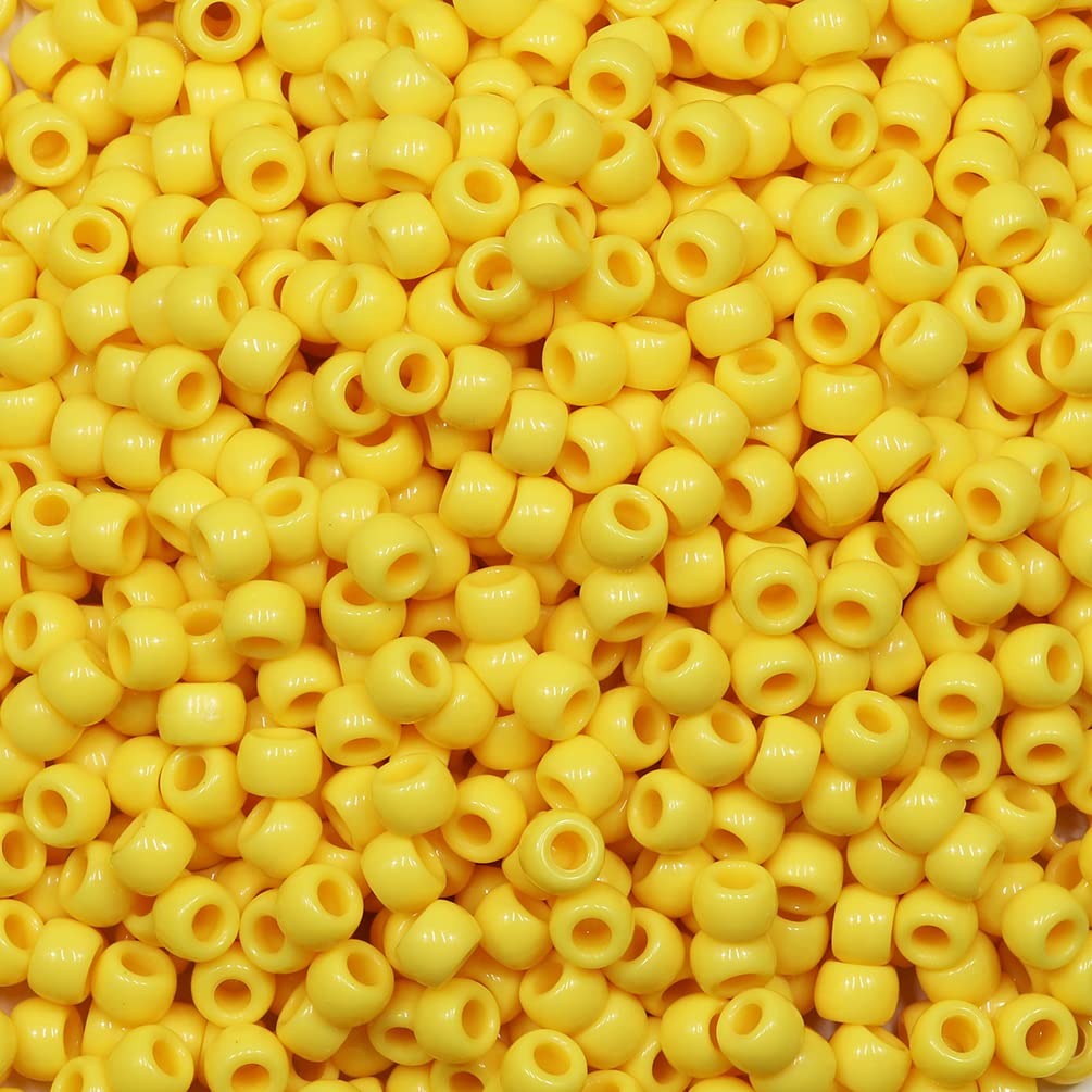 Tibaoffy Crafts Yellow Beads 6x9mm,Pony Beads Total About 1000pcs — image 1