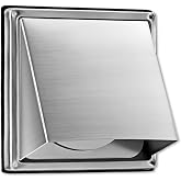 FRESH SPEED 6-Inch External Extractor Wall Vent Cushioned Non Return Flap | 304 Stainless Steel Cushioned Non Return Flap for Bathroom, Kitchen, Office, Garage, AC, Range Hood Extractor Exterior Vent