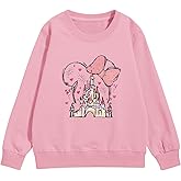 Vieawfi Magic Kingdom Sweatshirts for Girls Magical Castle Graphic Long Sleeve Shirt Kids Toddler Vacation Pullover Cute Top