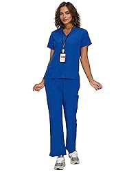 floralhue Scrubs for Women, V-Neck Scrubs Top