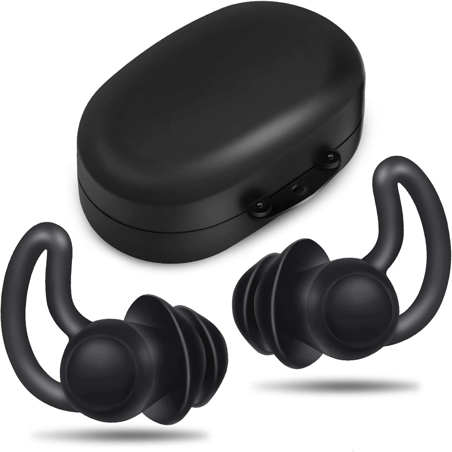 2 Pieces Earplugs for Sleep Noise Cancelling Ultra Comfortable Silicone Noise Reduction Ear Plugs for Sleeping Snoring Racing Shooting Traveling Concerts Deep Focus 40dB Ear Protection