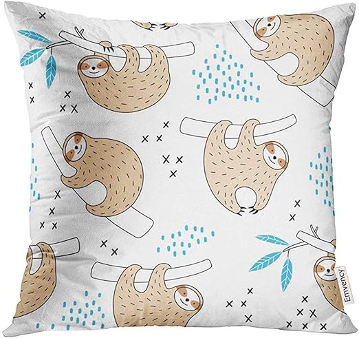 Chico Verde Lindo Perezoso Doodle Patrón Chica Divertida Funda de