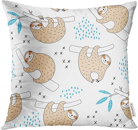 Chico Verde Lindo Perezoso Doodle Patrón Chica Divertida Funda de