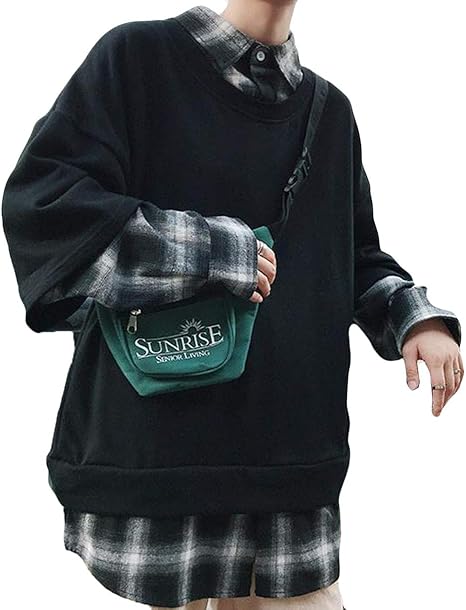 Amazon Co Jp Alhylaメンズ パーカー 韓国風 切り替え おしゃれ トレーナー 男性 フェイクレイヤード スタイリッシュ トップス パーカー カジュアル オーバーサイズ ビジネス ヒップフップ系 春 秋 服 ファッション小物