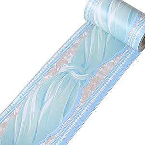 Waterproof Removable PVC Self Adhesive Wallpaper Border Peel and Stick Wall Border for Kitchen Bedroom Living Room Home Decor Wall Stickers 3.94 inch X 32.8 feet