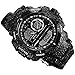 Men's Digital Analog Sports Military Stylish Watches Waterproof Outdoor Electronic LED Backlight Display Alarm Stopwatch - Black