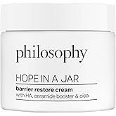 philosophy hope in a jar barrier restore cream – with ha+ complex, cica & ceramides – intensely hydrating moisturizer for dry, sensitive skin – repairs & soothes