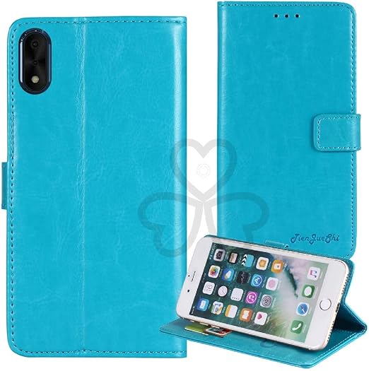 TienJueShi Blue Book Stand Retro Business Flip Leather Protector Phone