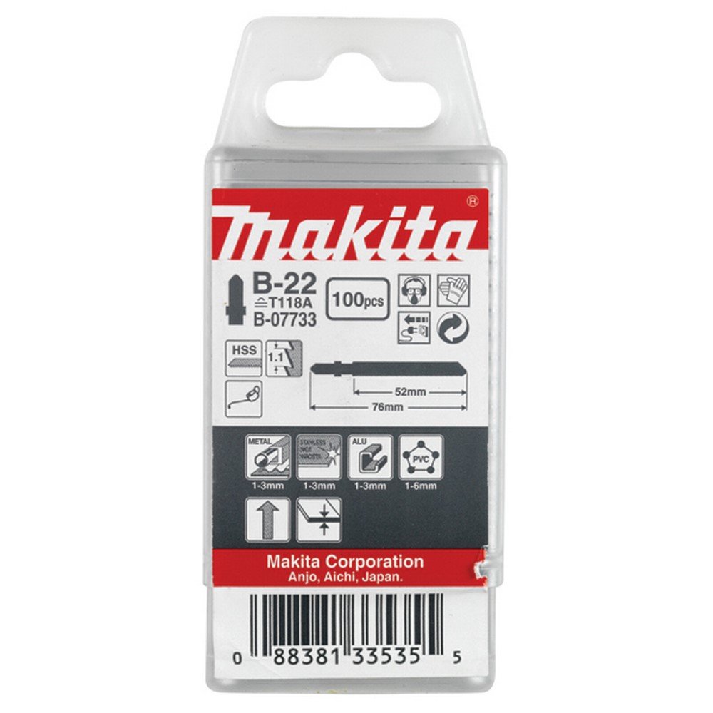 Makita B-07733 B22 Jigsaw Blade - Multi-Colour (100-Piece)