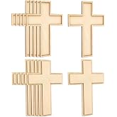 12 Pieces 9 Inch Wood Cross Unfinished Wooden Cross Layered Framed Cross for Crafts (Classic Shaped)
