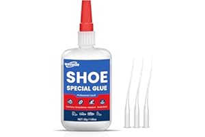 WOUSEDO 30g Shoe Super Glue - Quick Dry Strong Adhesive for Shoe Repair, Boots, Sneakers, Heels, Hiking Shoes, Leather, Handbags -Waterproof & Flexible.