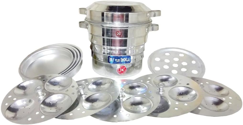 Jk Vallabhdas Aluminium Multi Purpose Idli Pot (20 Idli)
