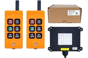 TEELODANE HB-4S Industrial Wireless Crane Remote Control 12V 24V Lift Hoist Radio Switch 4 Channel (2 Transmitters + DC12-24V Receiver)
