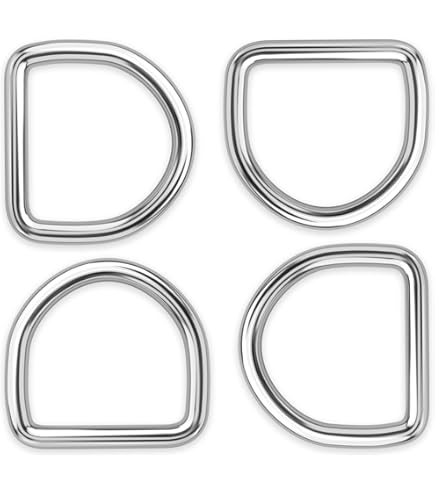 30-Pack 304 Stainless Steel Welded D-Rings – 1-1/4" Heavy Duty Dee Rings For DIY Bags, Dog Leashes, Hammocks & Hardware