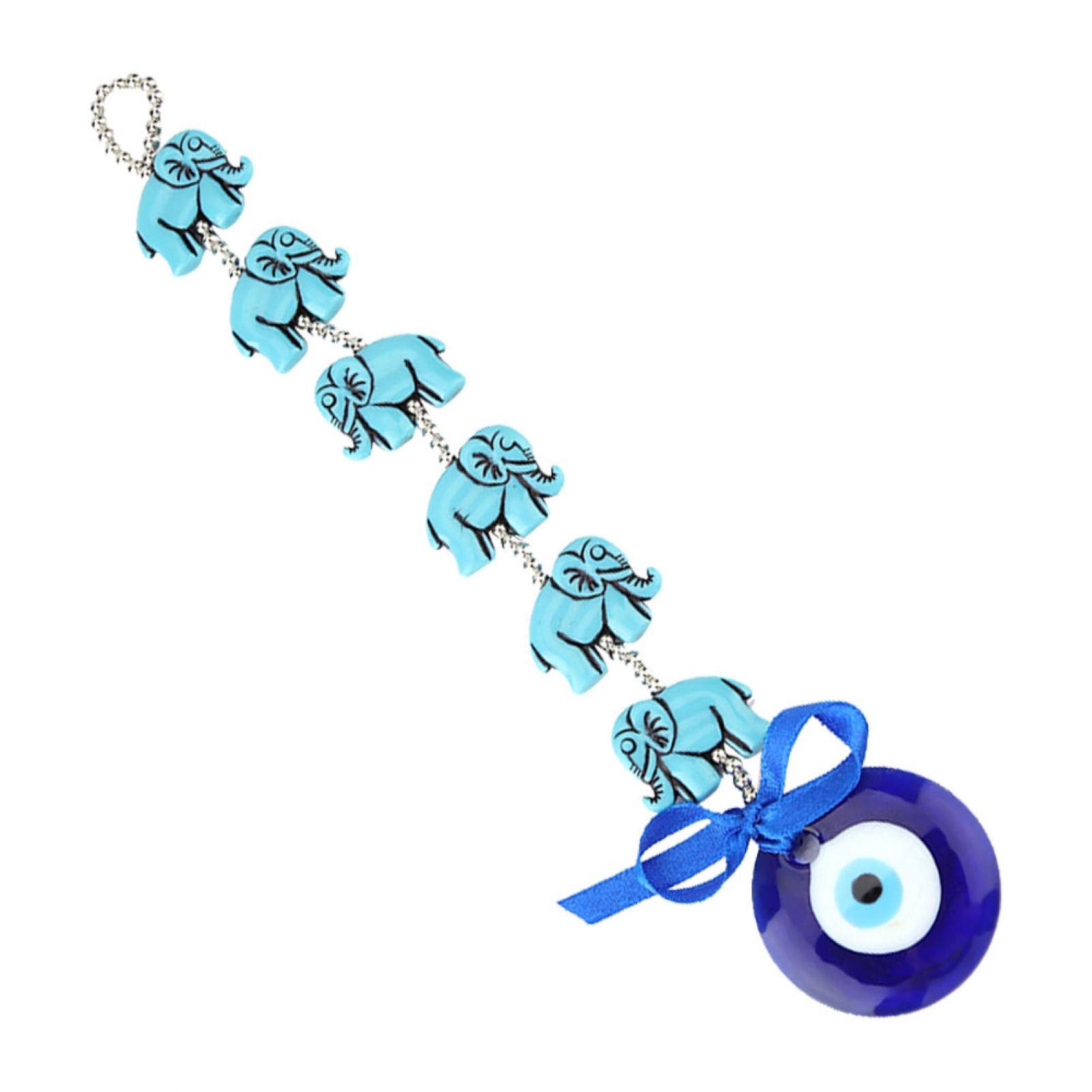 Salaty Lucky Evil Eye Pendant, Hanging Turkish Eye Keychain Feng Shui Blessing Window Ornament Amulet Pendant Charms for Home Office Wall Decors Car
