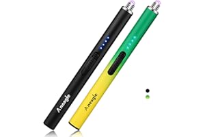 Aneagle Electric Candle Lighter Upgraded USB Type-C Rechargeable Candle Lighter Windproof Flameless Plasma and LED Battery Display Arc Candle Lighter for Candle Grill Camping