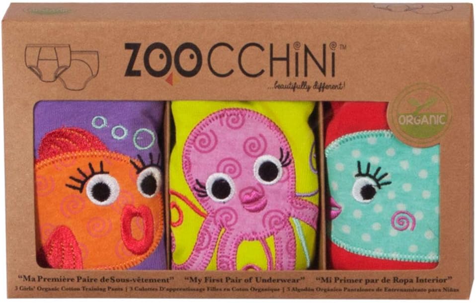 Zoocchini Briefs for Girls Ocean 2-3 Years
