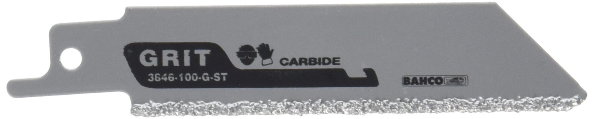 Bahco 3846-100-G-ST-2P Carbide-Grit Recip Straight, 4-Inch