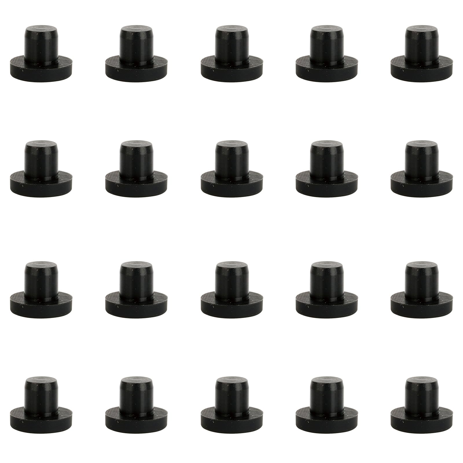 20 Pcs Silicone Solid Stoppers, 13mm Round Hole Plugs, White Silicone Plugs, Insert End Caps for Bottle Jar Furniture