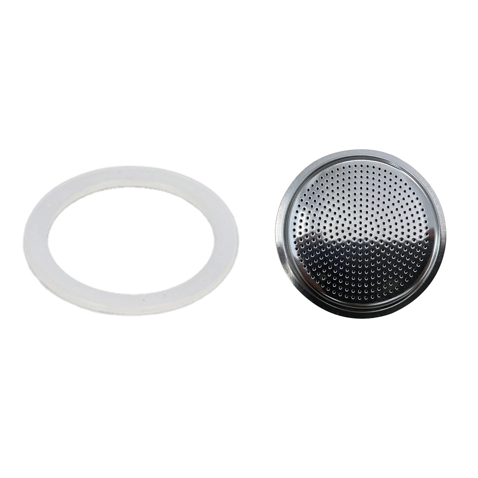 XIAOHAOZI Coffee Gasket and Filter Set Silicone Coffee Pot Replacement Set Stainless Steel Coffee Maker Accessory Set for Coffee Moka Making