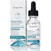 OrganiCAN Hyaluronic Acid Serum with Vitamin C & E – Deep Hydration, Brightening & Anti-Aging | Plumps, Smooths Fine Lines & Wrinkles | Lightweight, Non-Greasy, Fragrance-Free