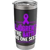 Sjogren’s Syndrome Awareness Chronic Disease Purple Ribbon Stainless Steel Insulated Tumbler