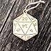 Ornament - D20 - Raw Wood 3x3in