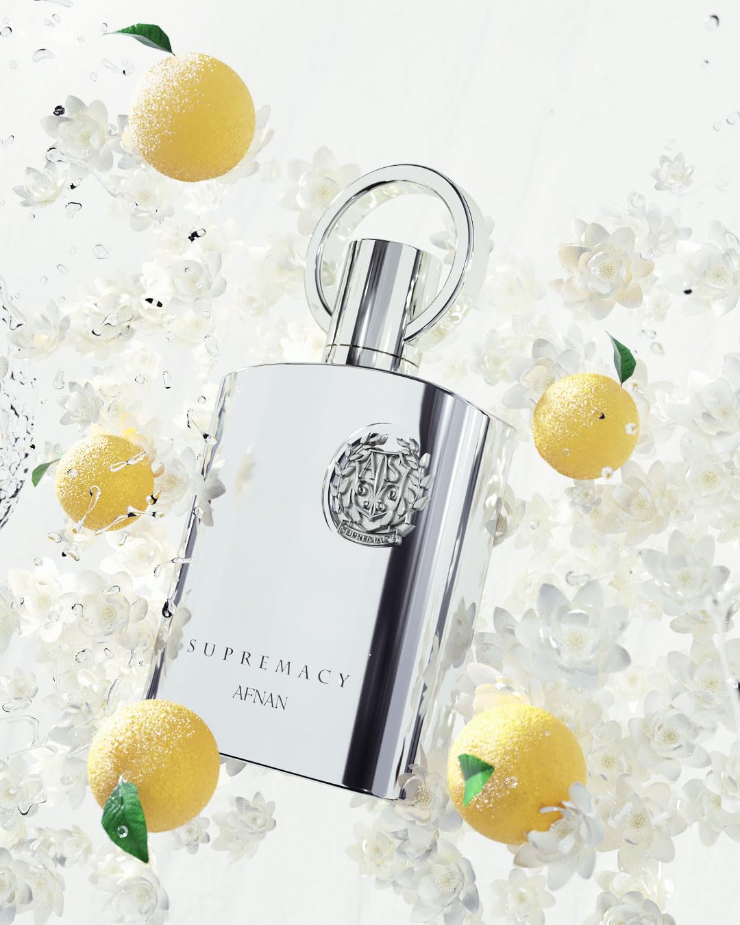 Afnan Supremacy Silver Eau de Parfum for Men, 3.4 Fl. Oz