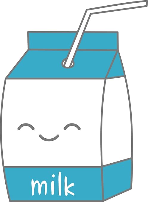 Amazon Com Happy Adorable White Blue Milk Carton Nursery Cartoon Vinyl Decal Sticker 4 Tall Automotive