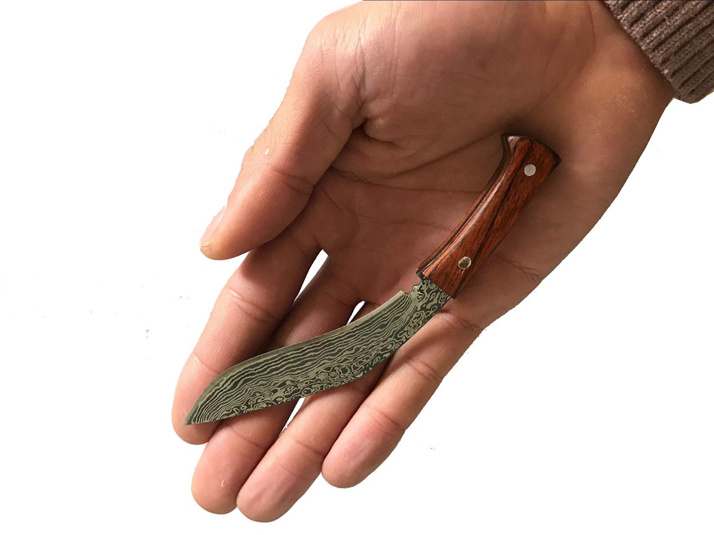 Outdoor Mini Tatesque decorative pattern hunt Knife, stainless steel, belt knife