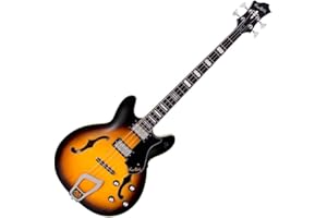 Hagstrom 4 String Bass Guitar, Tobacco Suburst (VIKB-TSB)