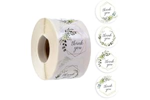 Thank You Stickers 500pcs/roll Decals Craft Project Adhesive Supplies for Students Handmade Clear Stamp