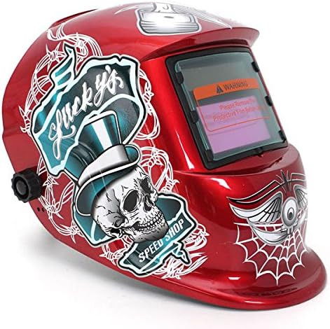WELDTOOLS Welding Helmet Auto Darkening Solar Powered Weld/Grind Selectable Mask Protector for Arc Tig Mig Grinding Plasma Cutting