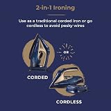 Tower T22008BLG CeraGlide Cordless Steam Iron Ceramic Soleplate Blue Rose Gold view 3