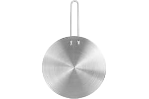 BHDD Heat Diffuser, Stainless Steel Induction Diffuser Plate, Induction Adapter Plate, Easy and Safe Use Gas Electric Cooker Plate for Induction Cooker, Gas Cooker, Electric Cooker(20cm)