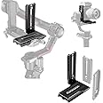 EaxanPic Aluminum L Bracket Vertical Horizontal Switching Quick Release Plate for DJI Ronin RS2 RSC2 Zhiyun Weebill-S Gimbal Stabilizer Tripod Monopod and SLRs