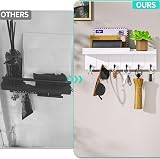 HapiRm Key Holder Wall Mount with 6 Hooks and Shelf view 4