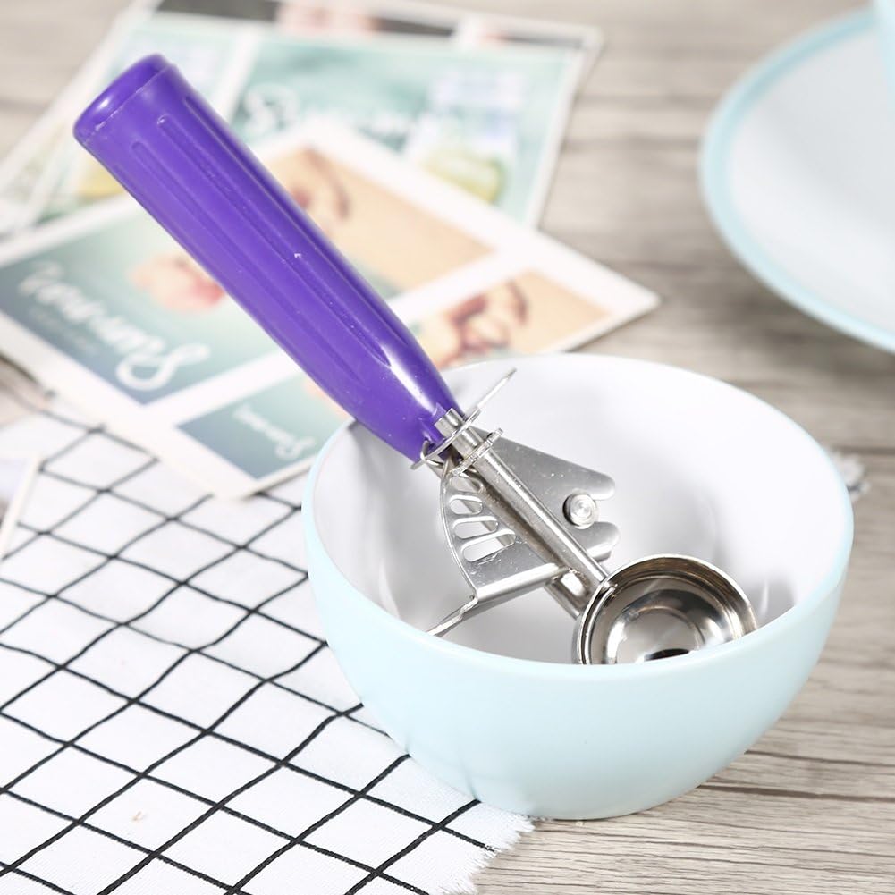 Yosoo Stainless Steel Ice Cream Spoon Fruit Vegetable Spoons Kitchen Gadget Tool Coffee 9 Sizes, White(8cm), Grey(7.2cm) - Image 5