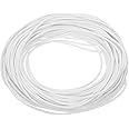 uxcell Silicone Foam Seal Strip, 2.2mm(0.09") Dia 12 Meters(39.37 Ft) Long Sponge Rubber Weather Seal Strip Round Rubber Cord Solid for Machinery and Industries, White
