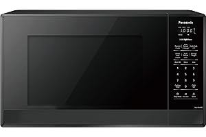 Panasonic NNSG448SC Compact 900 W High Power Microwave Oven, 7 Auto Cook Menus, Child Lock, 0.9 cu.ft, Black Stainless